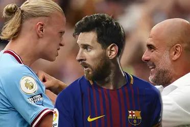 Pep Guardiola dijo que Messi era su favorito antes, pero parece que las cosas han cambiado y ahora de todo su apoyo a Haaland