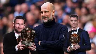 Pep Guardiola - Lionel Messi - Cristiano Ronaldo (Foto: ESPN)