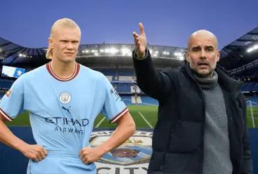 Pep Guardiola y Erling Haaland tuvieron un fuerte encontronazo en pleno campo de juego