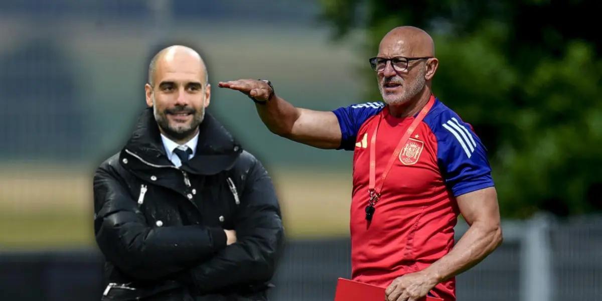 Pep Guardiola y Luis de la Fuente Photo: La Vanguardia