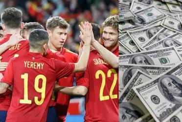 Pese a su mal momento, los futbolistas españoles perciben una increíble cifra de dinero luego de disputar un partido representando a su país.