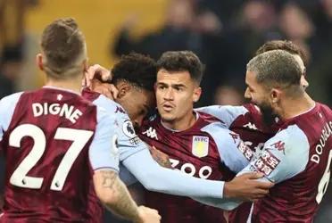 Philippe Coutinho, futbolista del Aston Villa, podría ser vendido a algún club y el Barza recibiría un dinero por tener aún la mitad de la plusvalía de su ficha.