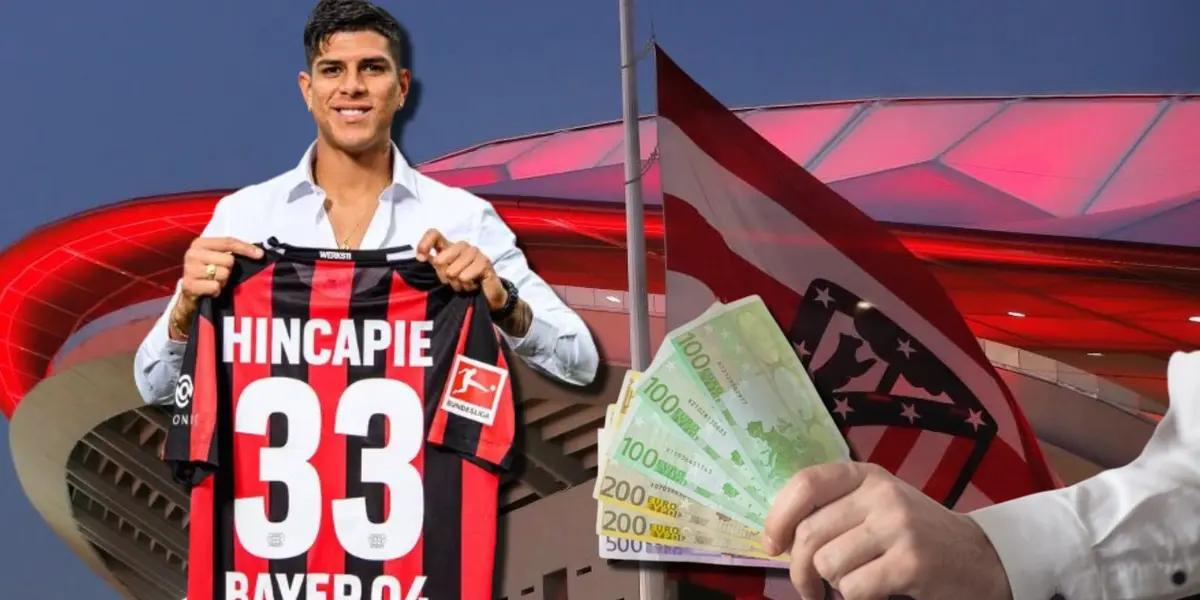 Piero Hincapié, jugador del Bayer Leverkusen, que interesó al Atleti