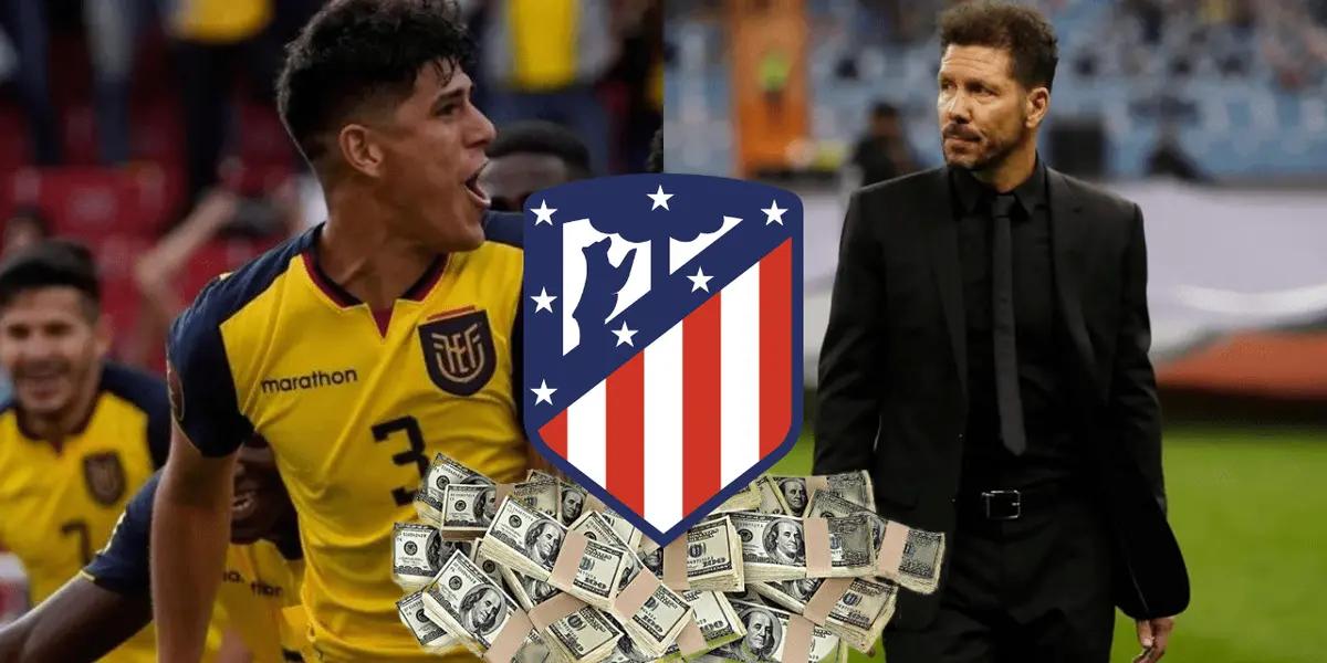 Piero Hincapié obliga a Simeone a desembolsar mucho dinero por sus buenos rendimientos.