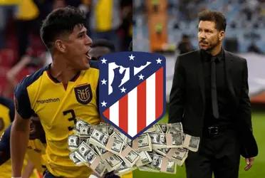 Piero Hincapié obliga a Simeone a desembolsar mucho dinero por sus buenos rendimientos.