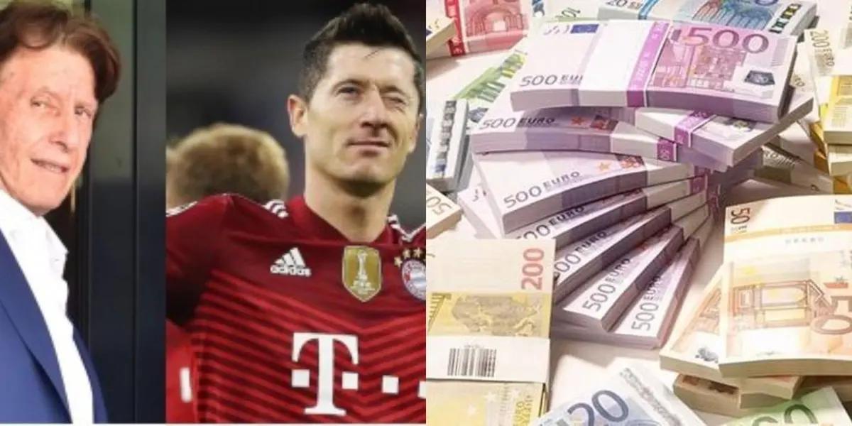 Pini Zahavi, representante de Robert Lewandowski, se habría llevado una comisión de 10 millones de euros por la transferencia del polaco al Barcelona.