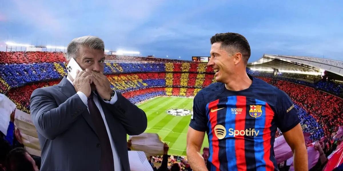 Pini Zahavi y Joan Laporta tuvieron una reunión que trató del futuro de Robert Lewandowski y otros jugadores que pueden llegar a FC Barcelona