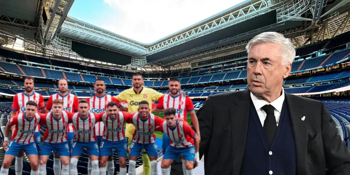 Plantilla Girona y Carlo Ancelotti