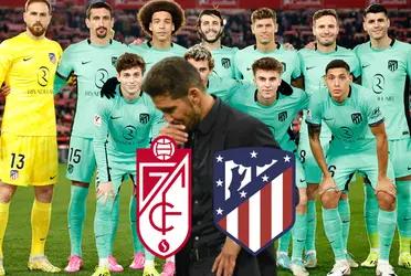Por eso lo echará Simeone, el jugador de Atleti que no dio la talla vs Granada