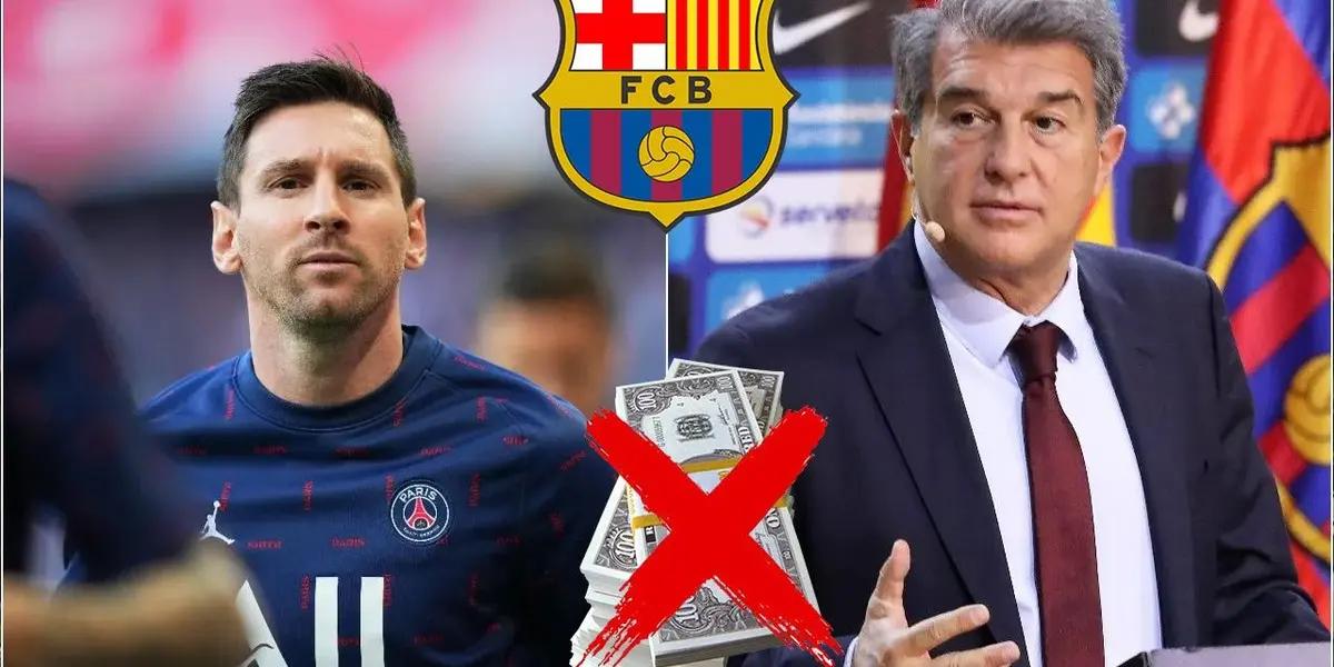 Por lo que filtra la prensa catalana, el entorno del argentino pediría a uno de los “generales” de Laporta para favorecer su vuelta a Barcelona.