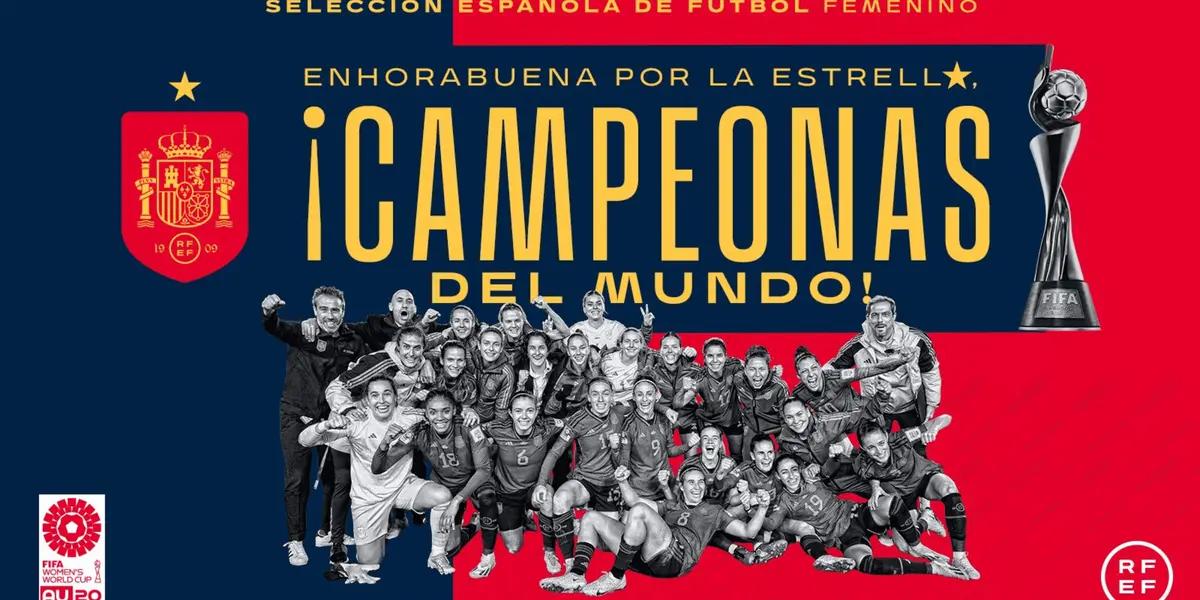 Por primera vez en su historia, el fútbol femenino español llegó a lo más alto y se consagró campeón del mundo.