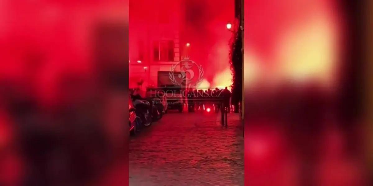 Previo al partido de Europa League entre ambos equipos, los ultras quedaron para pegarse y crear disturbios en Roma