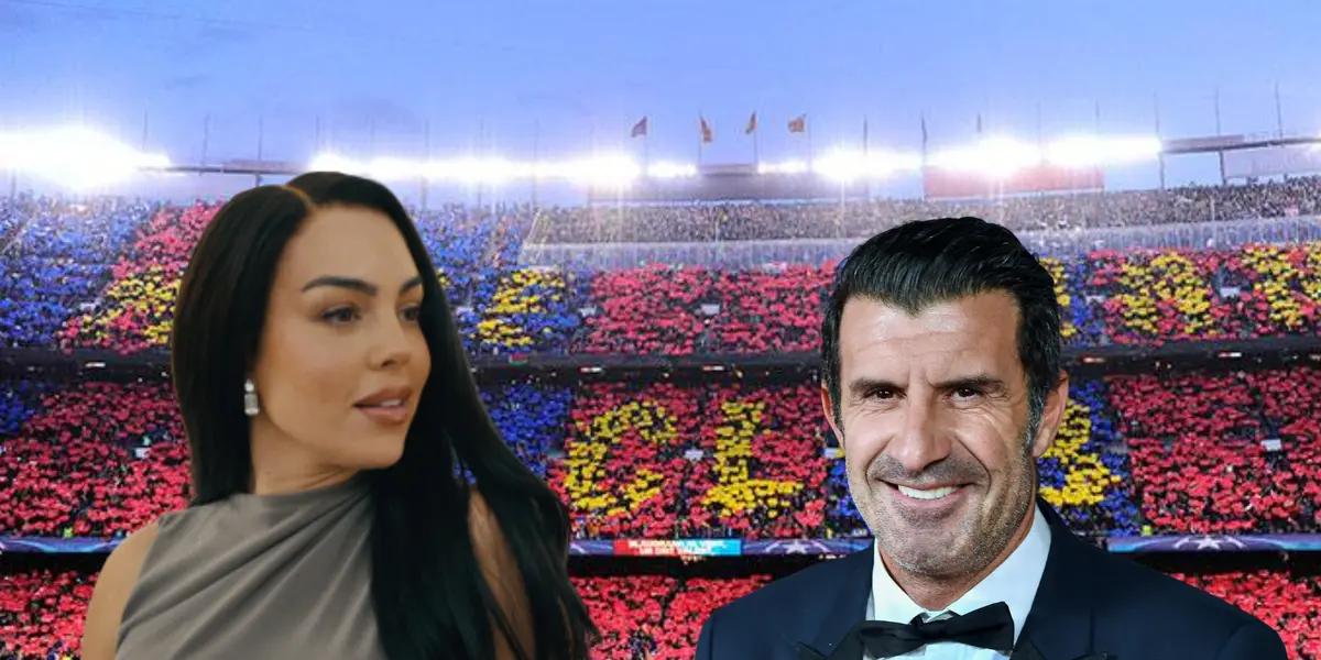Primero fichó en Madrid, el nuevo puñal de Figo a Barca con Georgina Rodríguez