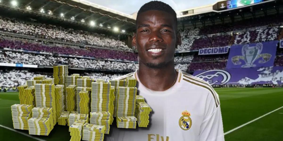 Pudo ganar 12 millones en el Madrid, este club quiere a Pogba y cobraría 75 euros
