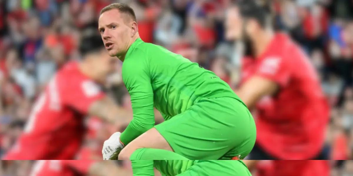 Qué ha hecho el arquero del FC Barcelona en el comienzo del partido: no lo sabe ni él