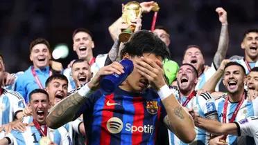 Raphina lamentándose, Argentina campeón del mundo