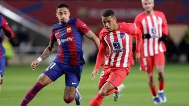 Raphinha, jugador del FC Barcelona, y Samu Lino del Atleti