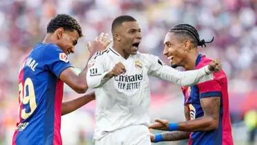 Raphinha - Lamine Yamal - Kylian Mbappé (Foto: X)