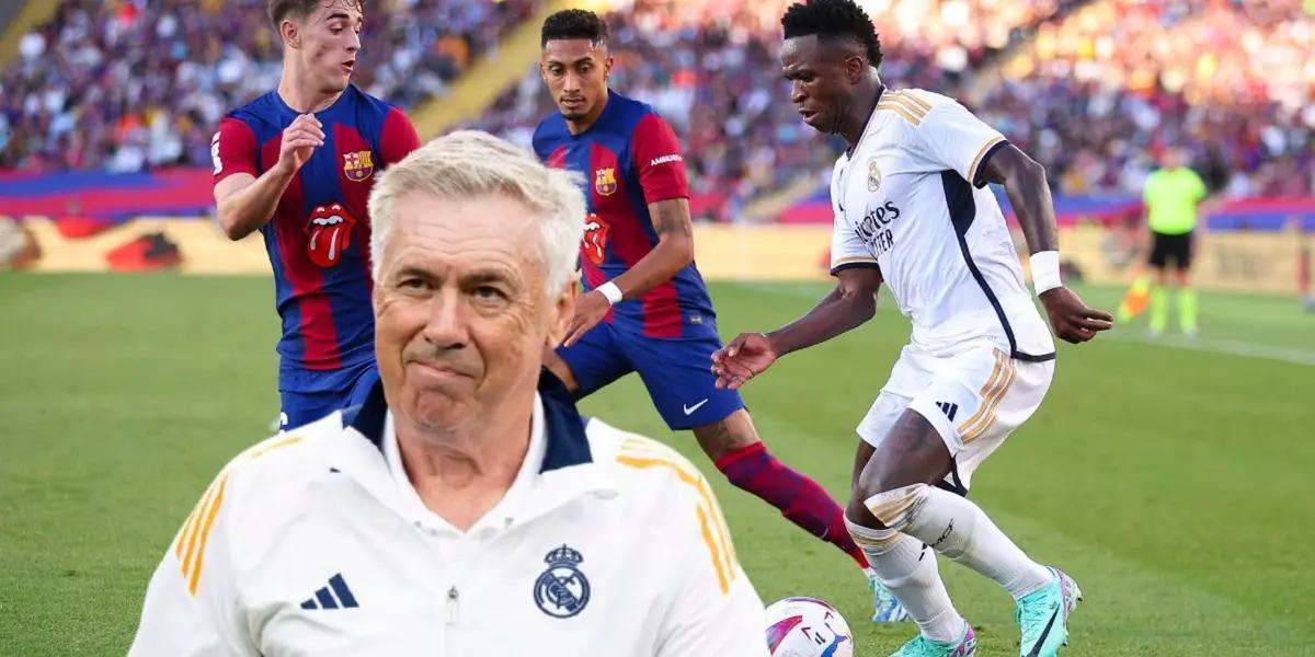 Raphinha - Vinicius Jr. - Carlo Ancelotti (Foto: La Liga1)