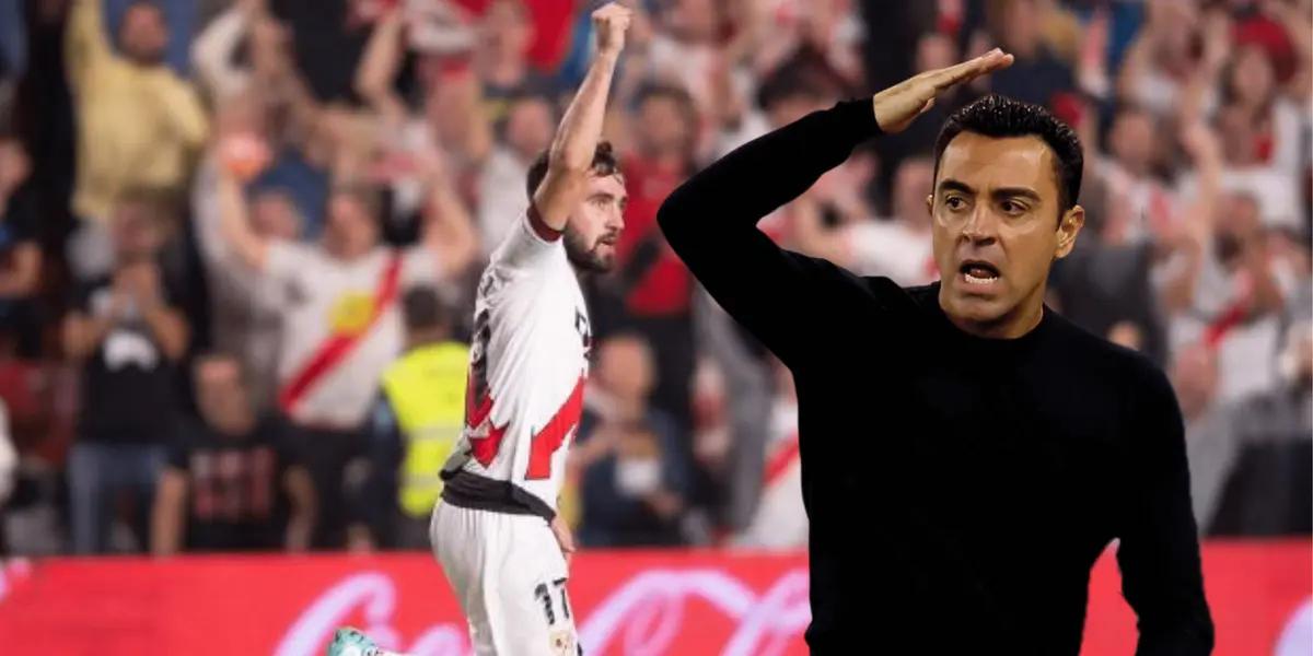 Rayo Vallecano rompe el cero con un tanto de Unai López que se incrustó en el arco de Peña ante el reclamo del fuera de juego de Xavi