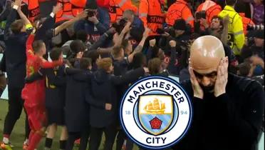 Real Madrid celebrando tras eliminar al Manchester City en la tanda de penales