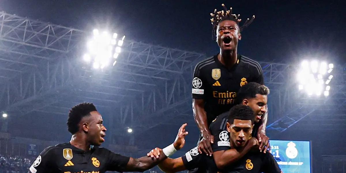 Real Madrid derrotó por 3 a 2 al Napoli en su casa y establece un nuevo hito en su historia.