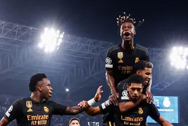 Real Madrid derrotó por 3 a 2 al Napoli en su casa y establece un nuevo hito en su historia.
