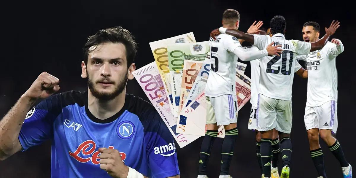 Real Madrid está cada vez más distanciado en las cifras para poder hacerse con el georgiano Kvaratskhelia