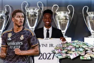 Real Madrid hizo la renovación de Vinicus Junior y ahora es el mejor pagado del plantel, mira la diferencia con Jude Bellingham