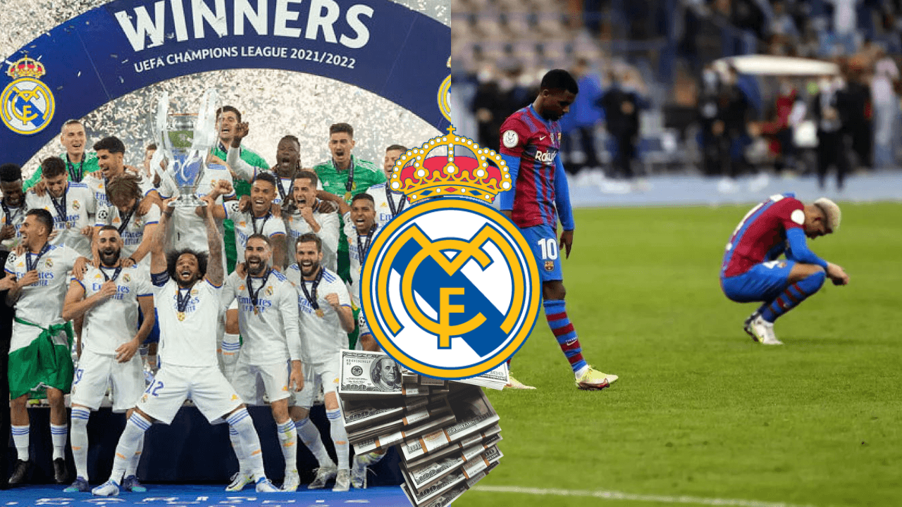 Real Madrid podría obtener una gran millonada si el Barcelona queda afuera de la Champions League.