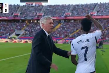 Real Madrid se impuso en Montjuic al FC Barcelona por marcador de 2 a 1 y en el final del encuentro sucedió un nuevo episodio que involucró a una de las estrellas del cuadro merengue