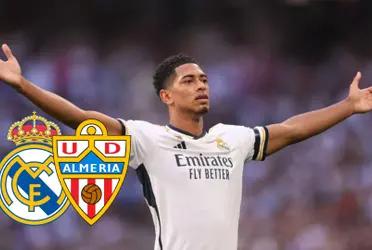 Real Madrid y Almería están disputando un duelo correspondiente a la 21ª jornada de LaLiga EA Sports