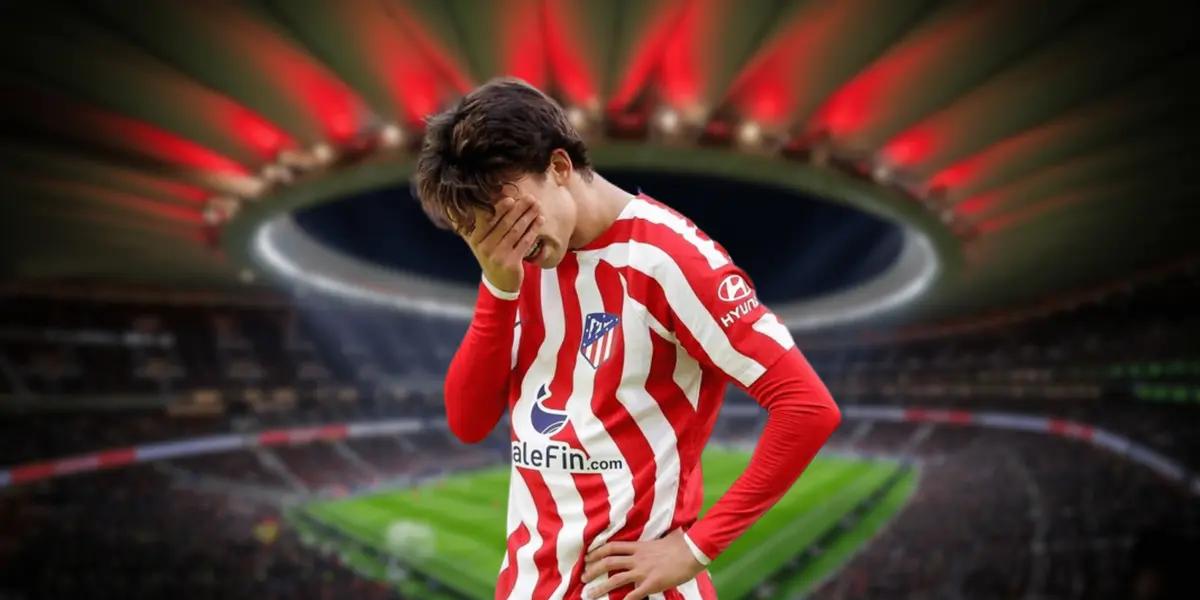 Regresó al estadio colchonero tras sus declaraciones de soñar con jugar en el Barcelona