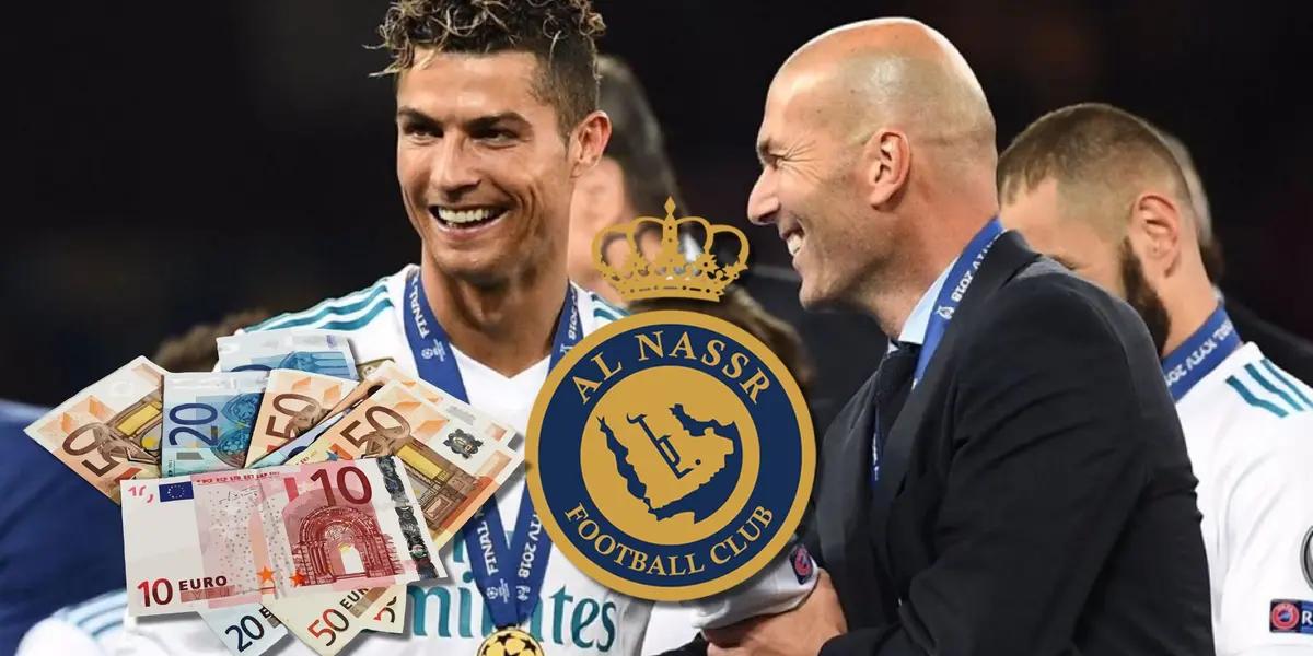 Revelan que la intención de Al-Nassr es ir por Zinedine Zidane, para que vuelva a dirigir a Cristiano Ronaldo en Arabia
