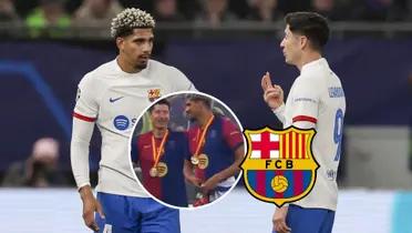 Robert Lewandowski - Ronald Araujo (Foto: X)