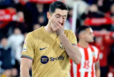 Robert Lewandowski y su rendimiento dejó mucho que desear, pese a que el FC Barcelona le ganó al Atleti