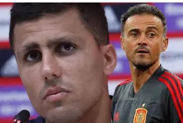 Rodri es una de las piezas de renovación en la Selección de España y se acordó de Luis Enrique