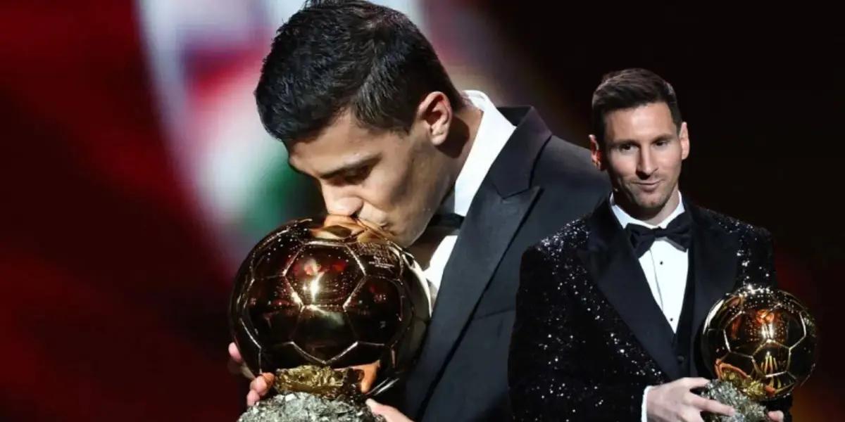 Rodri - Lionel Messi (Foto: Balón de Oro)