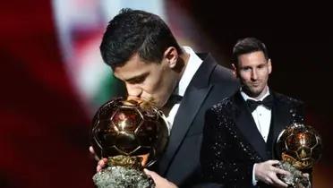 Rodri - Lionel Messi (Foto: Balón de Oro)