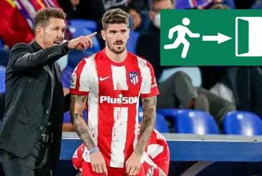 Rodrigo De Paul no tiene seguro su futuro en el Atlético de Madrid y Diego Simeone le preparó una acción par despecharlo