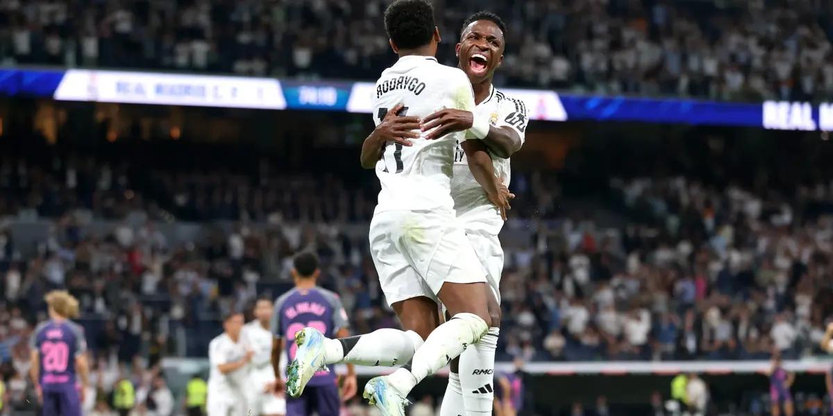Rodrygo adelantó al Real Madrid a pase de Vinicius en una contra perfecta para adelantarse frente al Salzburgo