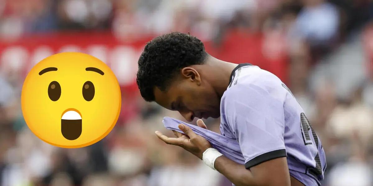 Rodrygo después de fallar una ocasión