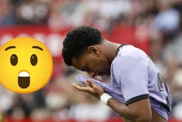 Rodrygo después de fallar una ocasión