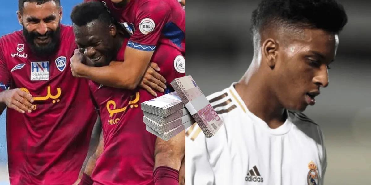 Rodrygo gana muy poco en el Real Madrid en comparación con Felipe Caicedo.