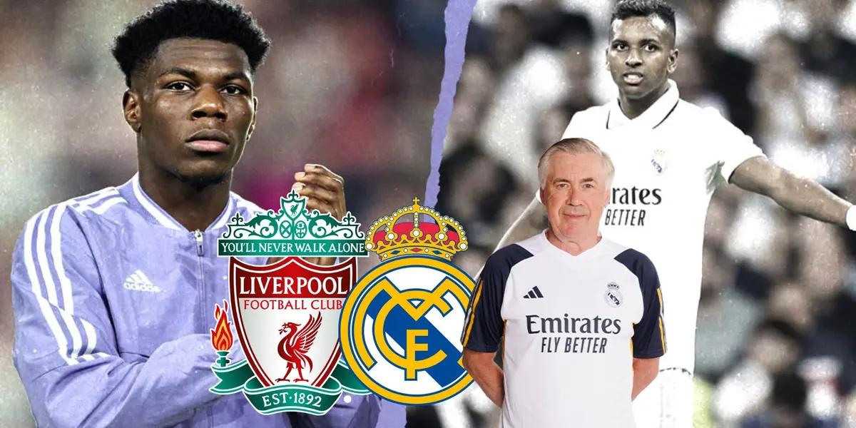 Rodrygo Goes - Aurélien Tchouaméni - Carlo Ancelotti (Foto: Real Total)