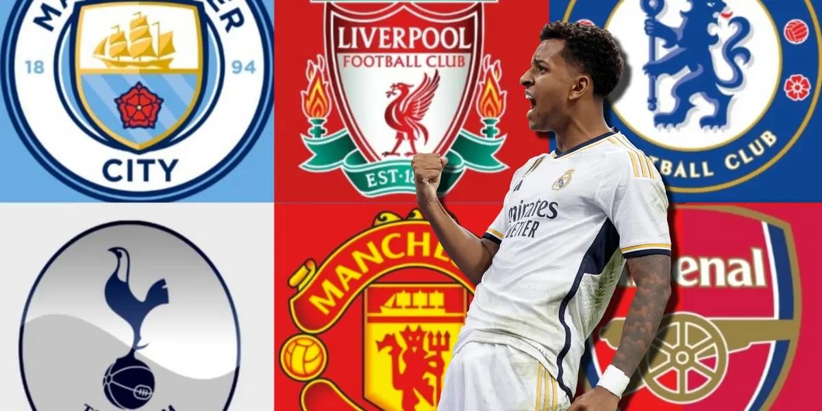 Rodrygo Goes no tendrá espacio en el Real Madrid y cuatro de los 6 mejores equipos de Inglaterra lo quieren contratar