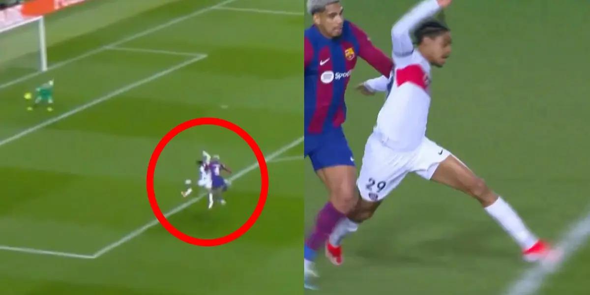 Ronald Araújo fue expulsado tras jugada contra Barcola del PSG