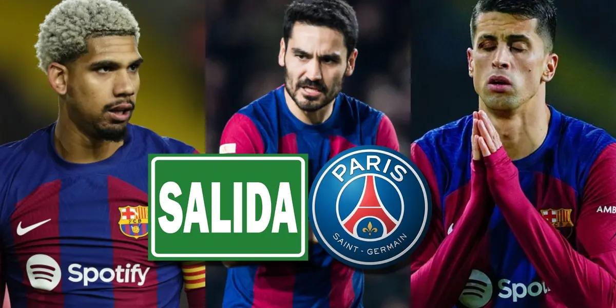 Ronald Araújo, Ilkay Gundogan y Joao Cancelo, jugadores del FC Barcelona