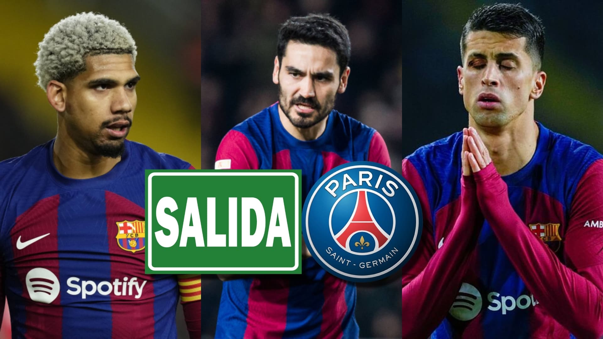 Ronald Araújo, Ilkay Gundogan y Joao Cancelo, jugadores del FC Barcelona