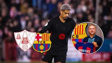 Ronald Araujo l- Hansi Flick (Foto: X)